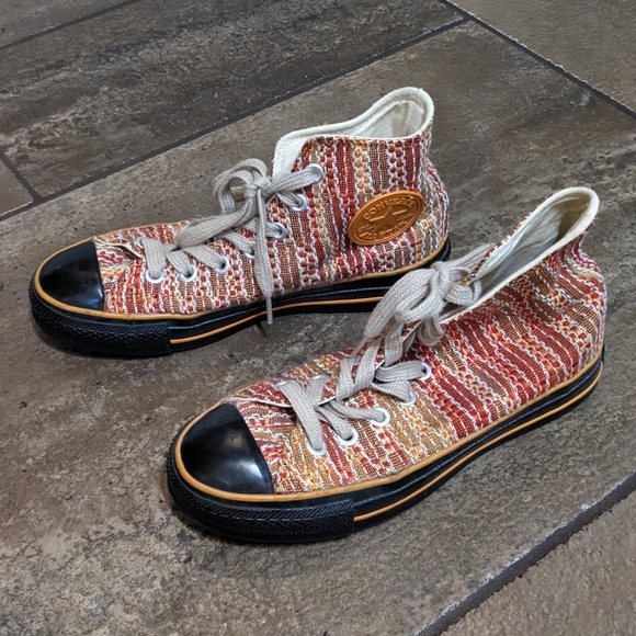 Converse Chuck Taylor All Star Retro Fabric High Top Sneakers Size 5 Ora… - Picture 2 of 16